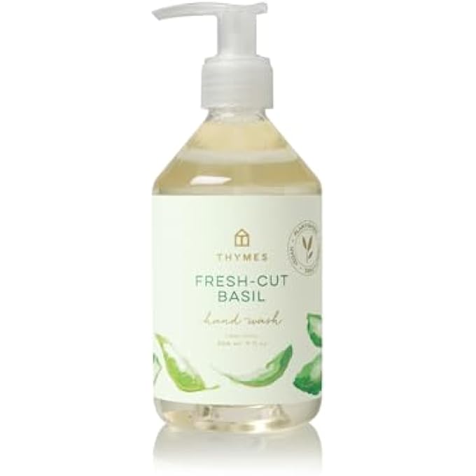 Thymes HAND WASH - 9 FL OZ - FRESH-CUT BASIL - Image 1